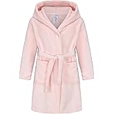 FunnyPaja Girls Soft Fleece Robes Plush Hooded Bathrobes Sleepwear for Kids 2-16 Years