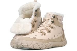 Hi-Y2Kgirls Winter Footwear Barefoot Shoes Women Men Zero Drop Barefoot Hiking Boots Slip On Warm Waterproof Snow Boot Minimalist Wide Toe Ankle Booties Five Finger Hike Shoes Outdoor