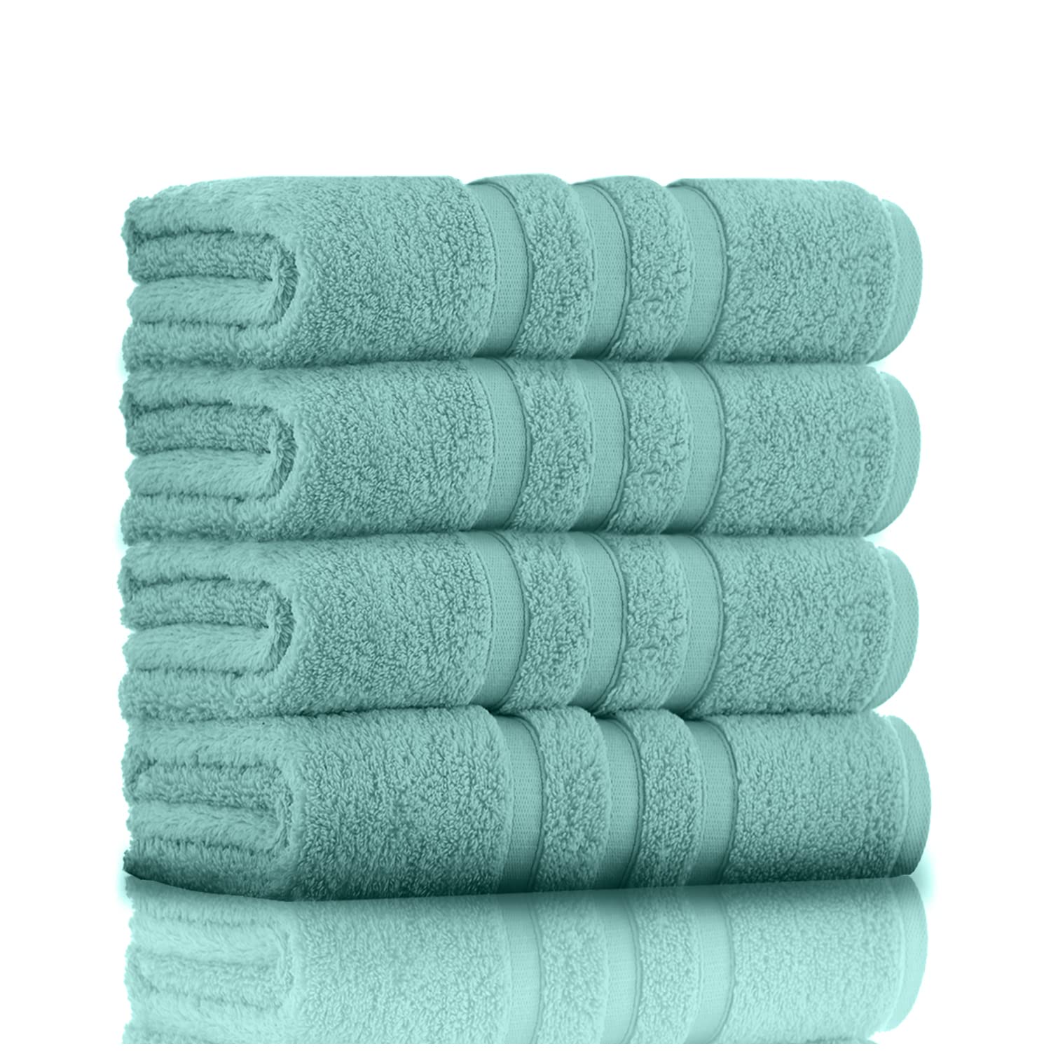 GC GAVENO CAVAILIA 100% Ringspun Cotton Bath Towels, Luxury 550 GSM Zero Twist Towel Sheets, Duck Egg, 50x80 Hand Towel