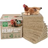 Small Pet Select Hemp Nesting Pads, Chicken Coop &amp; Boxes, 10-Pack | Extra Thick, Eco-Friendly, Absorbent, Odor Control, Fits Most Nesting Boxes, For Laying Hens &amp; Flocks