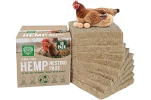 Small Pet Select - 10 Pack Hemp Nesting Pads – Extra Thick, Eco-Friendly, Absorbent, Odor-Control Liners for Chicken Coops & Nesting Boxes