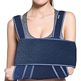 VELPEAU Arm Sling Shoulder Immobilizer - Can Be Used During Sleep - Rotator Cuff Support Brace - Adjustable Medical Sling for
