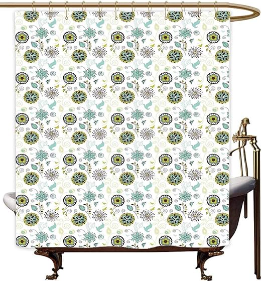 Amazon Com Marymunger Kids Bathroom Shower Curtain Floral Bird
