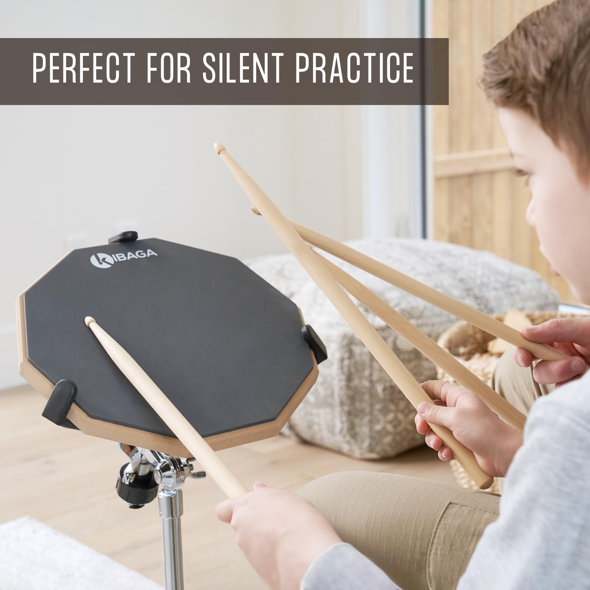 Mua Silent Drum Practice Pad 12 Inches Double Sided Drum Pad Provides