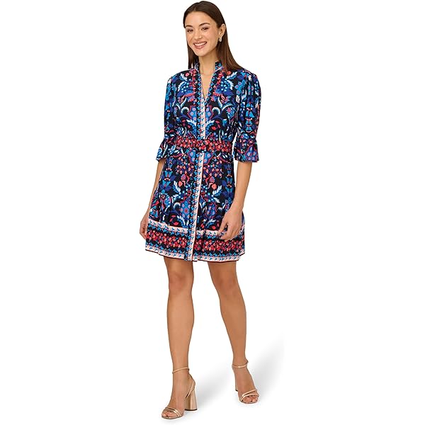 Chaps Women's Floral Fit-and-Flare Dress Dress, col Creme/Waikiki Blue/Multi, 10 at Amazon Women's Clothing store Chaps Women's Floral Fit-and-Flare Dress Dress, col Creme/Waikiki Blue/Multi, 10 at Amazon Women's Clothing store