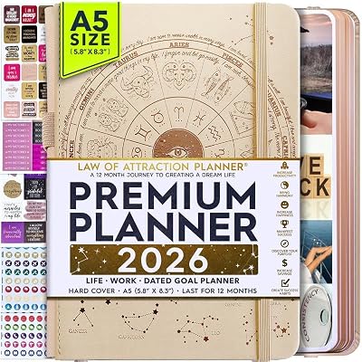 FREEDOM MASTERY Law of Attraction Planner 2026 Hourly Weekly Monthly