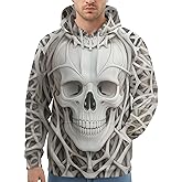 HIVICHI Graphic Hoodies for Men Funny 3D Print Cool Designed Fashion Novelty Pullover Hooded Sweatshirt