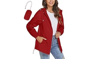 TCOT Womens Rain Jackets Waterproof Windbreaker Jackets lightweight Portable Rain Coat