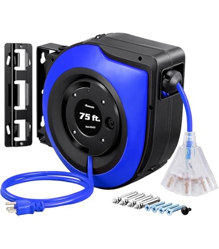 Amazon.com: DEWENWILS Retractable Cord Reel, 60FT Heavy Duty