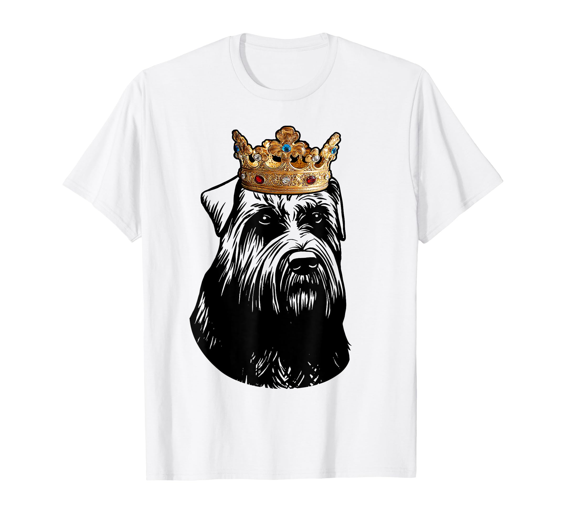 Bouvier des Flandres Dog Wearing Crown T-Shirt