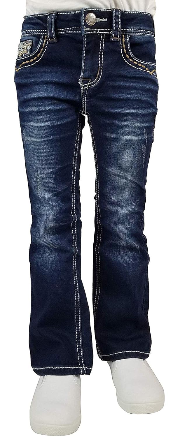 Buy Grace in LA Girls Western Embellished Girl Size Jeans TB51046 Size 6X Blue at Amazon.in