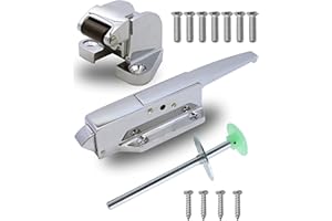 EXODIOS 0058 Safeguard Radial Latch, Walk in Cooler Door Handle with Light Spring, 1/8" to 1/4 inch Offset, with Inside Release Handle, for Walk-in Cooler, Foam Doors