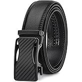 GAEKEAO Mens Belt Leather 1 3/8" - Micro-Adjust Buckle Ratchet Belts for Men Dress Casual to Formal Trim to Fit with Gift Box