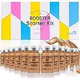 TRESSON BB Facial Glow Serum Starter Kit Hyaluronic Acid Essence Foundation Skin Care Kit 0.27oz 12 Vials, Combined With Niacinamide and Peptides To Skin Tone Anti-Aging Foundation Light Rose