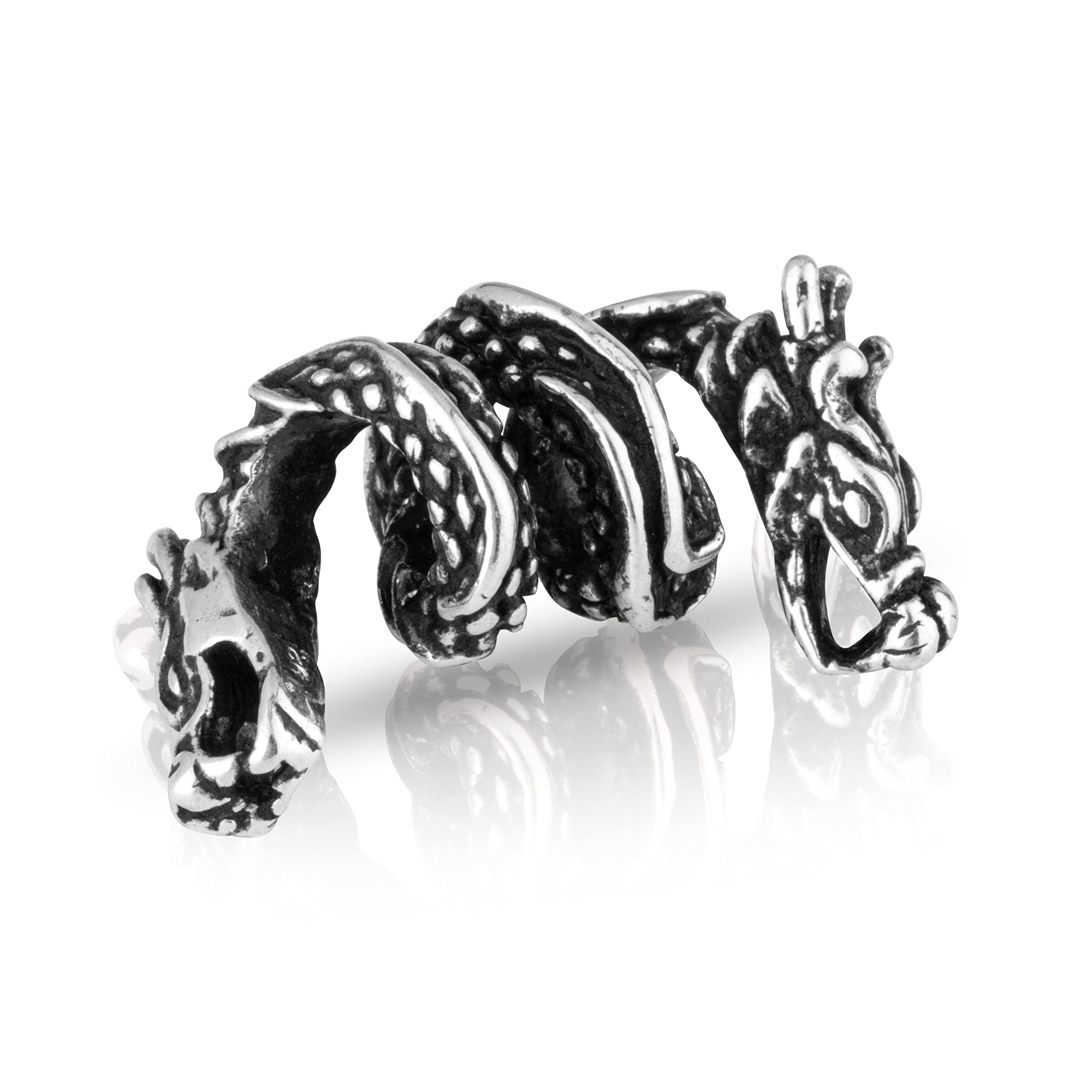 NKlaus Water Dragon - 925 Sterling Silver Beard Bead Germanic Celtic Viking 3559