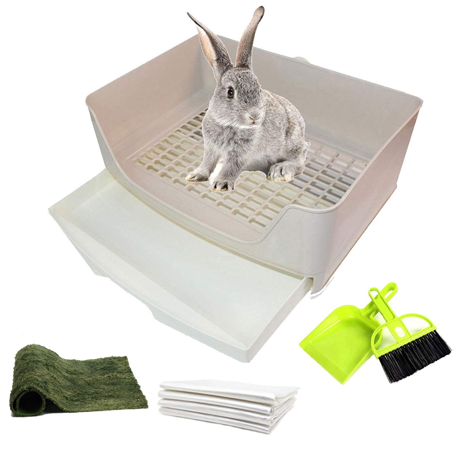 Buy PINVNBY Large Rabbit Litter Box Corner Toilet Box Bigger Pan Pet