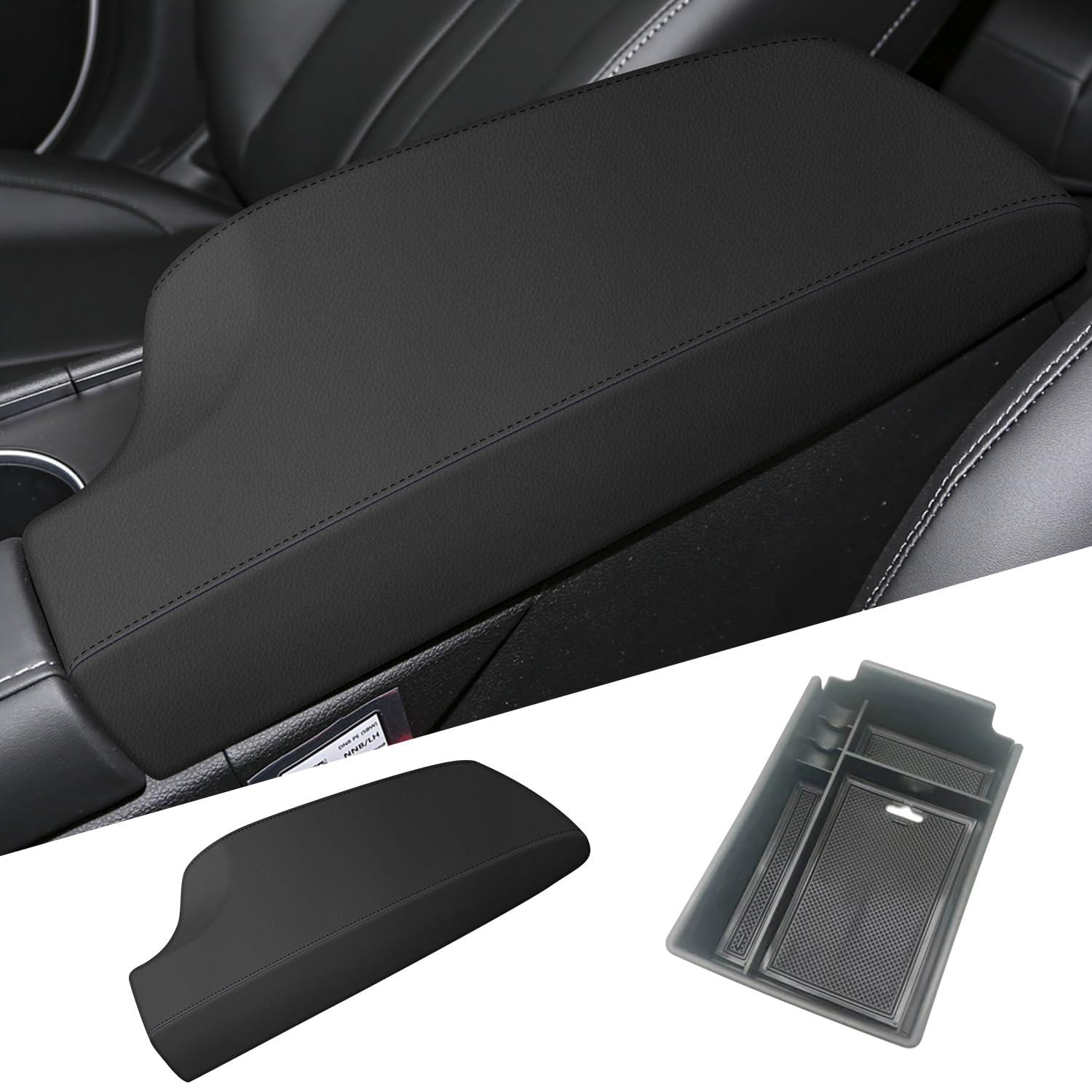 Photo 1 of AOMSAZTO Armrest Cover for 2020-2024 Hyundai Sonata Center Console Organizer for Hyundai Sonata