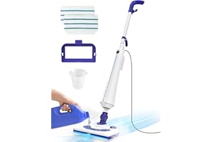 Professional Steam Mop Cleaner, 1300W Floor Steamer with Detergent Chamber, 25S Heat Up, Lightweight Steamer for Cleaning wit