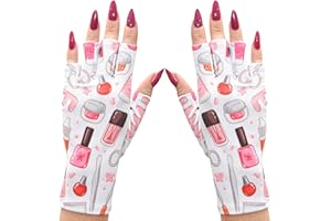 ManiGlovz - The Original UPF 50+ UV Light Protective Nail Gloves | Gel Manicure Gloves and Anti UV Fingerless Gloves for Women | Can be Used as Sun Protection Gloves for Driving | Nailed It Print