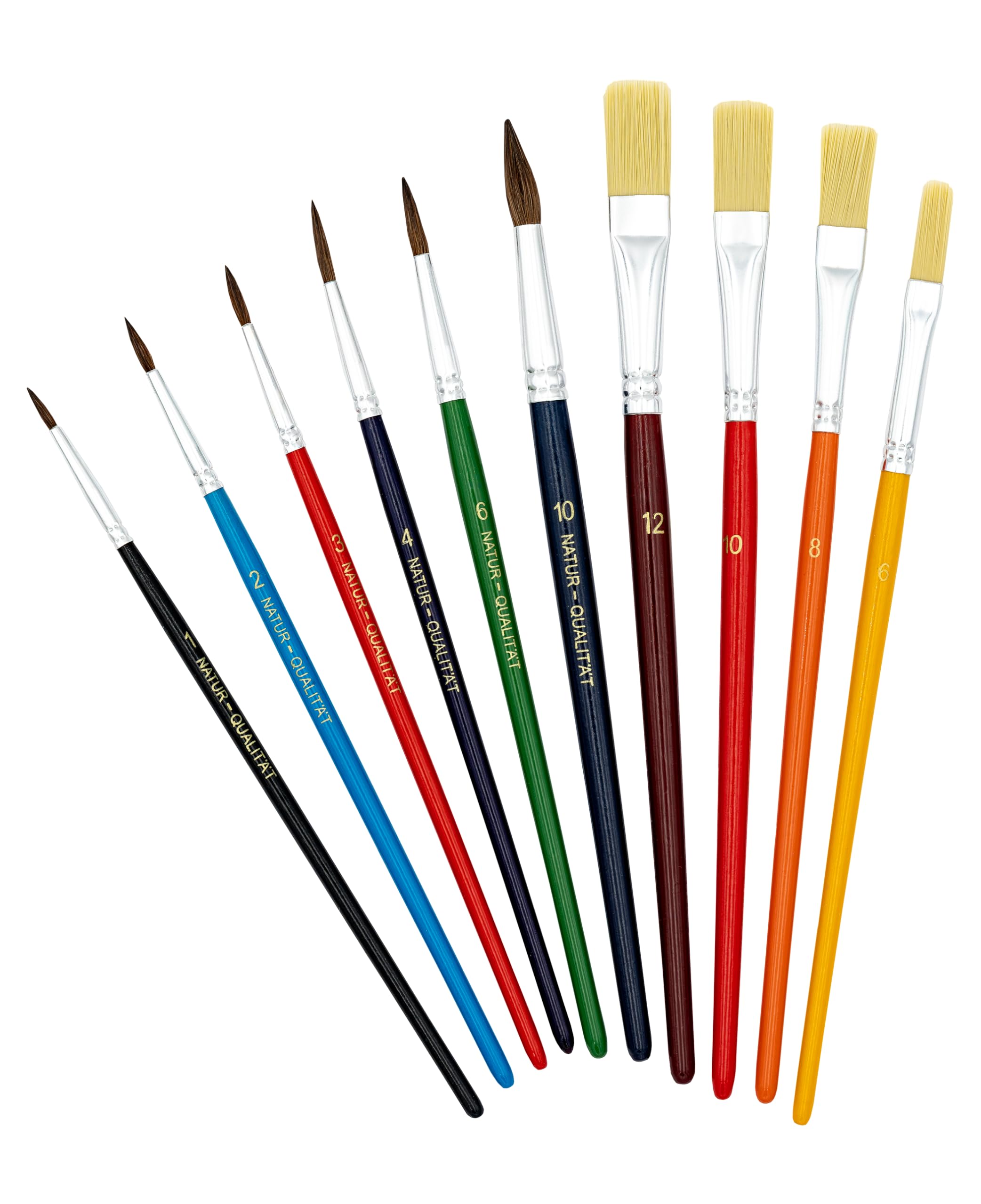 TSI Brush, Coloured, Haarpinsel 1,2,3,4,6,1-Borstenpinsel 6,8,10,12