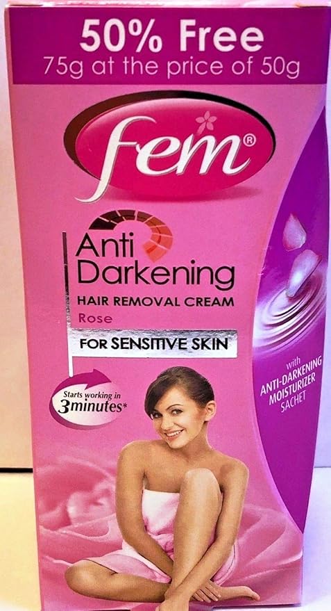 Amazon Com Fem Anti Darkening Hair Removal Cream Rose For
