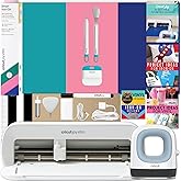 Cricut Joy Xtra and EasyPress Mini with Iron-On Vinyl Sampler Pack and Tool Kit Bundle - Cutting Machine with Small Heat Pres