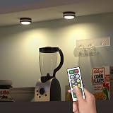 Starxing Puck Lights with Remote, Under Cabinet Wireless LED 6 Pack Battery view 6