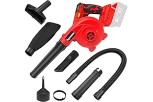 BYCZONE Cordless Leaf Blower for Milwaukee M18 Battery,2-in-1 Handle Electric Blower + Vacuum Cleaner, 6 Variable Speed Up to 180MPH,Electric Jobsite Air Blower with Brushless Motor (Only Tools)