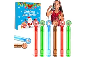 WONDRUS Christmas Mini Bubbles Wand Party Favors Supplies for Kids 32 Pack, Christmas School Classroom Gifts Toys Prizes for Students, Xmas Small Goody Bag Stocking Basket Pinata Stuffers Fillers for Toddlers