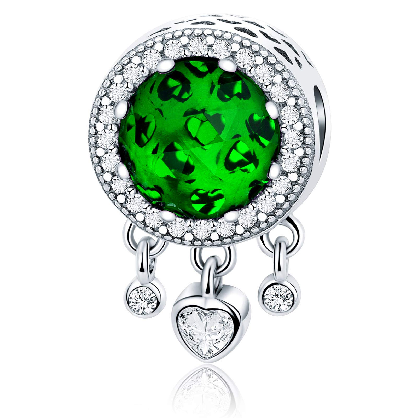 MUERDOU Birthstone Charm Fit Charms Bracelets and Necklaces Birthday Gifts for Woman Girl