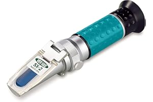 VEEGEE Vee Gee Scientific SX-2 Handheld Refractometer, with Sodium Chloride Scale, 0-28%, +/-0.2% Accuracy, 0.2% Resolution