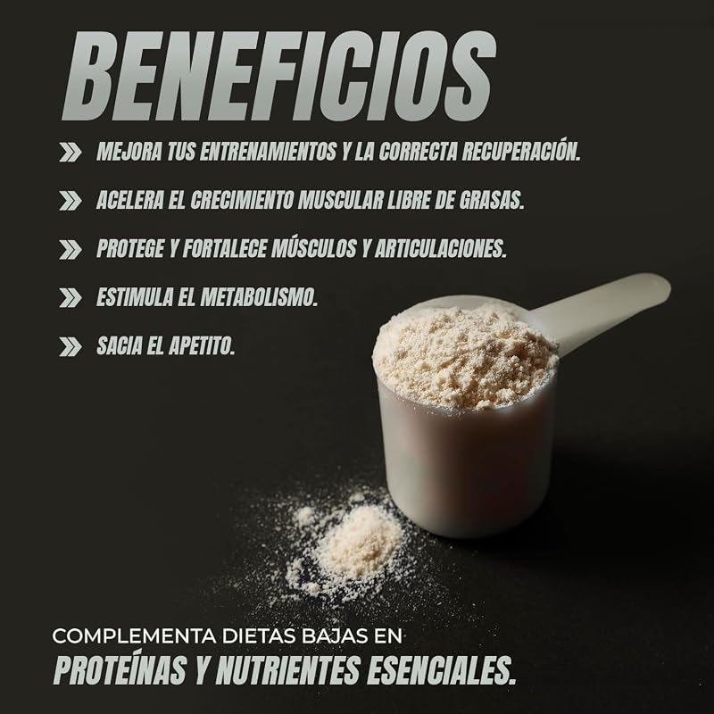 Proteína de Soro | Proteína Pura de Soro com Colagénio + Magnésio | Tonifica e aumenta a massa muscular | Melhore os Seus Treinos | 1000g de proteína (Baunilha)