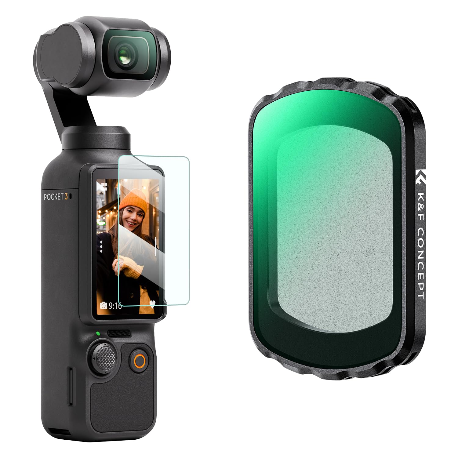 K&F CONCEPT Magnetic Black Diffusion 1/2 Filter for DJI Osmo Pocket 3 Mist Creative Filter Beauty Soft Filters for Pocket 3 Creator Combo Camera — image 1