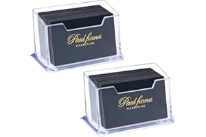 2 Pack Clear Business Card Holder - 1 Slot Clear Business Card Display Stand for Men & Women - Holder for Exhibition, Home an