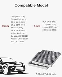 Puroma 2 Pack Cabin Air Filter with Activated