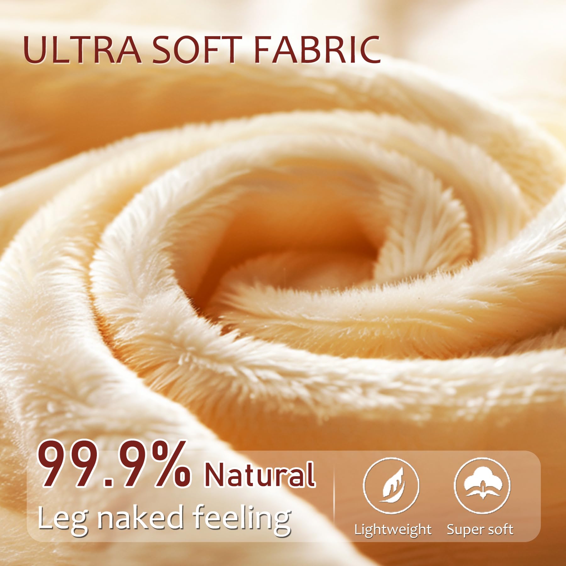 EXQUISLIFE Fleece Lined Tights Sheer Women - Fake Translucent Warm Pantyhose Leggings Sheer Thick Tights, for Winter