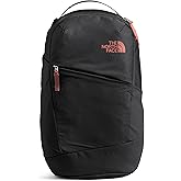 The North Face Women's Isabella 3.0 Backpack | Everyday Travel Bag with 16" Laptop Sleeve, Water-Repellent Finish, Women-Specific Fit, TNF Black Light Heather/Burnt Coral Metallic-NPF, One Size