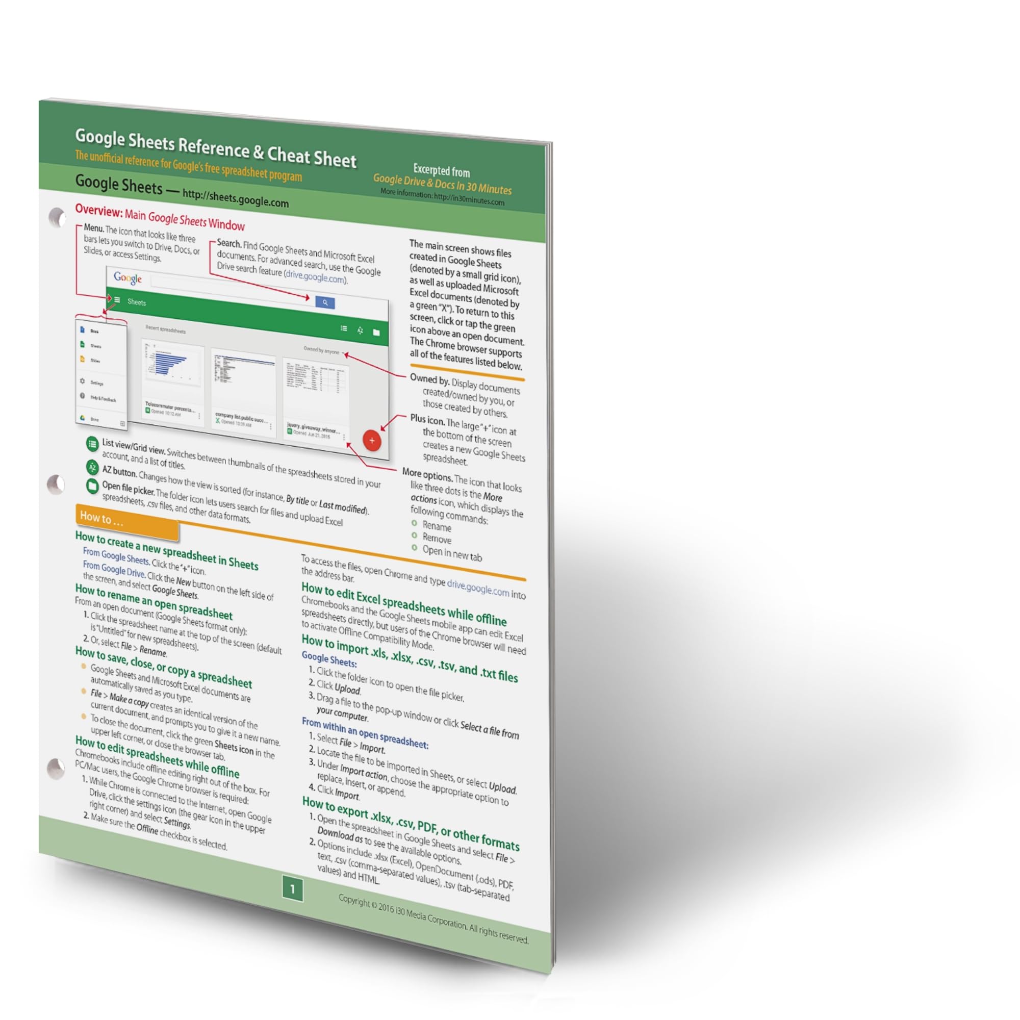 Google Sheets Reference and Cheat Sheet: The unofficial cheat sheet reference for Google's free online spreadsheet application