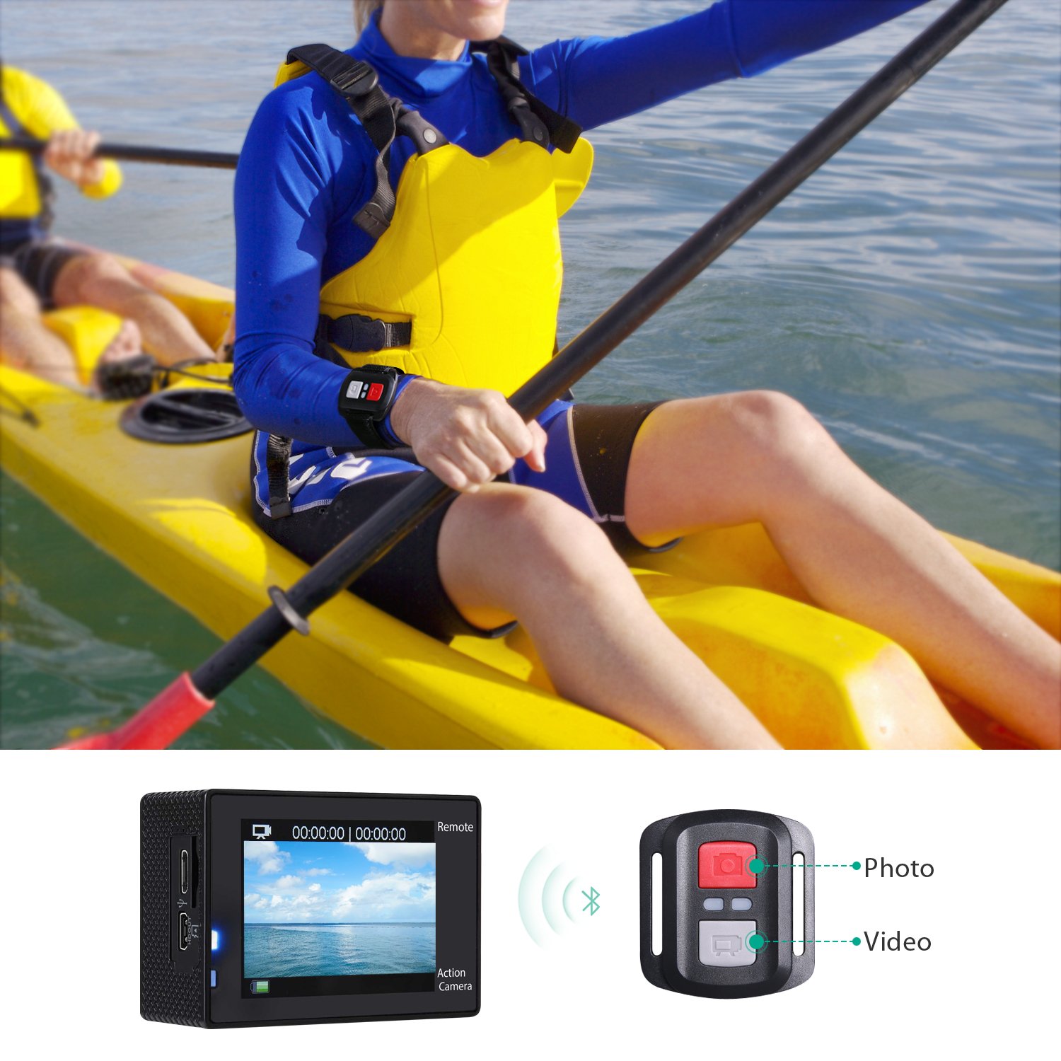 [Upgraded Version] AUKEY Action Camera, 4K Ultra HD Waterproof