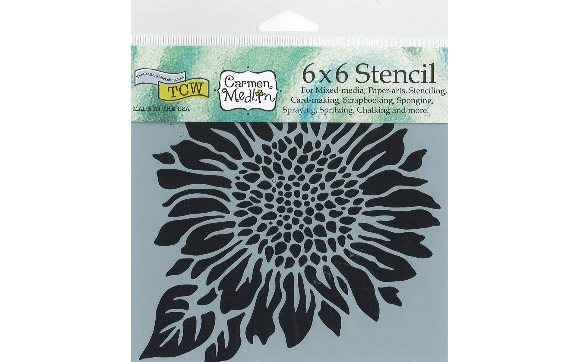 Crafters Workshop Plastic Template 6-inch x 6-inch Joyful Sunflower