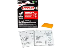 Bondo Original Filler Ready Mix Pouches, Repairs Dents and Scratches, Fills 2 Dents Up to 3.5", 2 x 2 oz Original Filler Pouches, 2 x 0.04 oz Hardeners, Spreader Included (OR-2PK-ES)