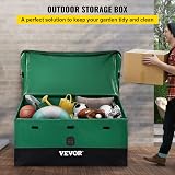 VEVOR 100 Gallon Outdoor Storage Box Waterproof PE Deck Box Galvanized Frame view 3