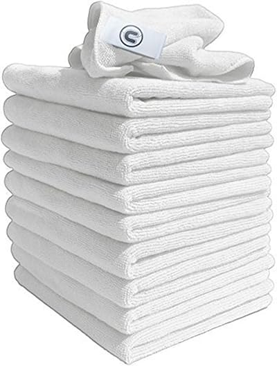 DCS Microfibre Cleaning Cloth 40x40cm Pack of 10 White