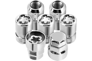 SKCOAUTO Locking Lug Nuts，M14×1.5 Wheel Locks，5 Locks and 2 Key Wheel Locks Lug Nuts for Silverado Tahoe Suburban Avalanche/Escalade/Sierra Yukon XL Canyon Acadia 3 Y X S Excursion
