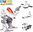 Sillbird STEM 4-in-1 Solar Science Robot kit for Kids, Educational Space Moon Exploration Fleet Building Experiment Toys kit for Boys and Girls Age of 8+ Years