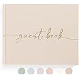 Lamare Elegant Blank Page Wedding Guest Book – The Perfect Polaroid Guest Book for Wedding Receptions, Birthdays, Baby Showers, and Special Events – A Stylish Sign-in Book for Guests