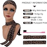 AliLeader Elastic Wig Melt Band Velcro 3.5cm Leopard Lace Melt Edges + Brush view 4