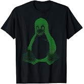 Tux Hacker Coder Sysadmin Printed Casual Design T-Shirt