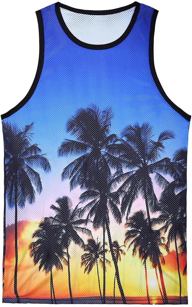 Tank top for Men's HimTak Sport Fashion T-Shirts Men Bodybuilding Racerback Printing Solid Quicky-Dry Indoor Outdoor Casual Shirts Sleeveless Blouse Tee Father's Day Fit