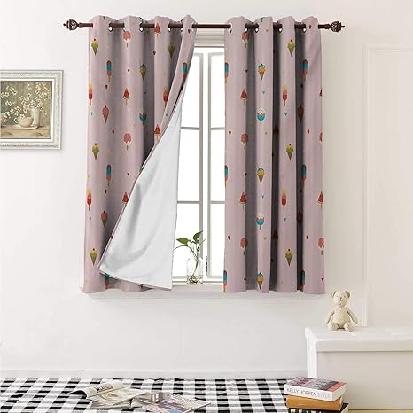 Amazon Com Flyerer Ice Cream Customized Curtains Pastel Pink